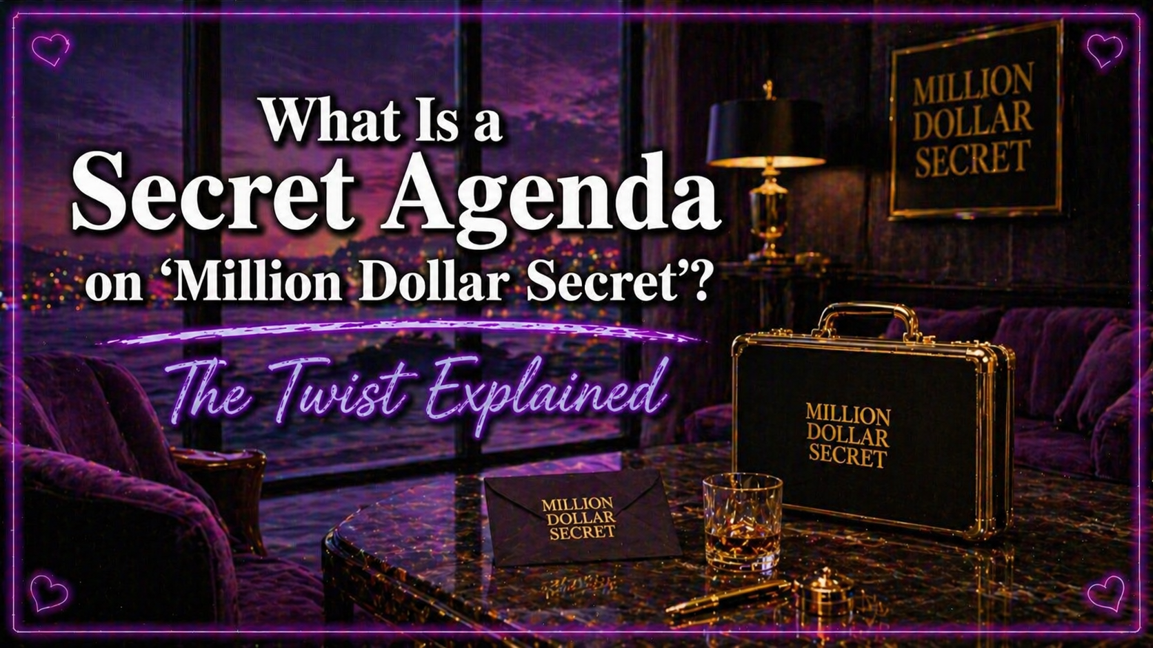 What is a secret agenda on million dollar secret?